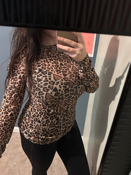 Mesh cheeta top